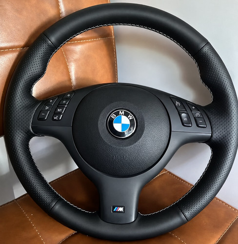 Bmw leather steering wheel - leather,